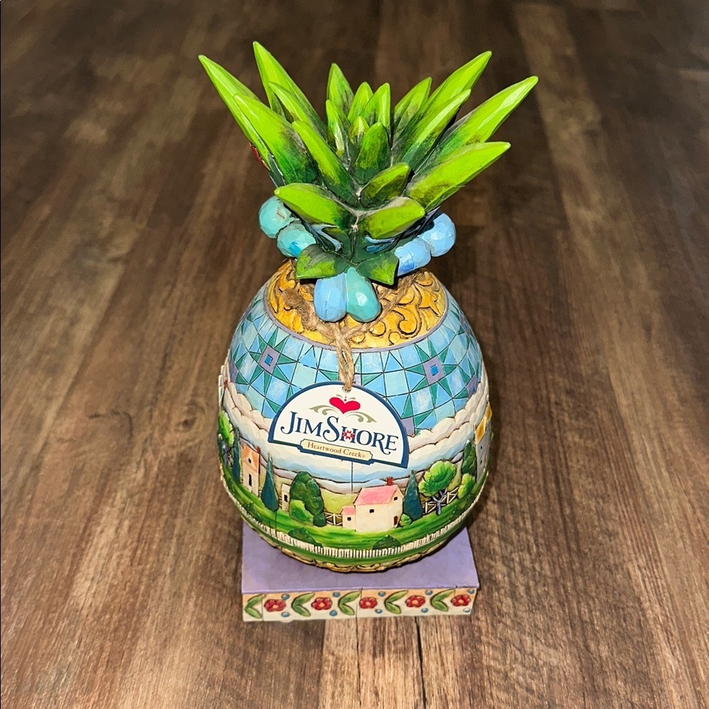 Jim Shore Heartwood Creek Pineapple‎ Welcome All